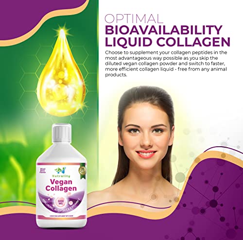 Nutrality Vegan Liquid Collagen | Premium-Grade 5000mg Hydrolyzed Collagen Peptides with Silica, Biotin Nutrality buy supplements canada