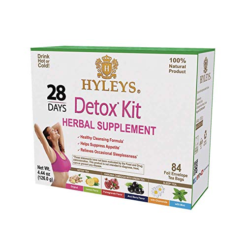 Hyleys Detox Tea for Cleanse and Weight Loss - 28 Day Kit - 84 Tea Bags (9 Pack) HYLEYS buy supplements canada