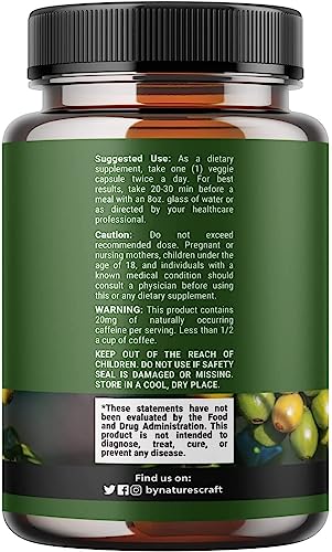Pure Green Coffee Bean Extract Supplement – Best for Weight Loss Appetite Suppressant Natures Craft buy supplements canada