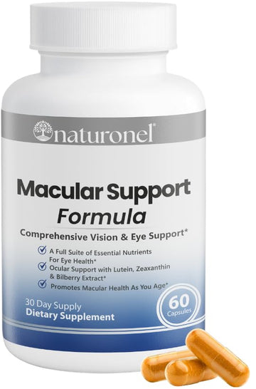 Naturonel Macular Support Formula – Vision & Eye Health with Lutein, Zeaxanthin, Bilberry, Eyebright & Antioxidants | Non-GMO, Made in USA, GMP Certified – 60 Capsules, 30 Day Supply (1) Naturonel buy supplements canada