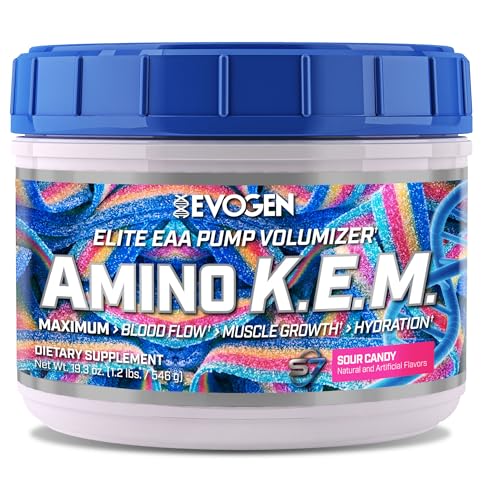 Evogen AminoKEM Sour Candy, Essential Amino Acid, BCAA, Nitric Oxide, Betaine, S7 Evogen buy supplements canada