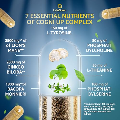 LetaGreen Organic Lions Mane Supplement Capsules - 120 Real Mushrooms Lion's Mane LetaGreen buy supplements canada