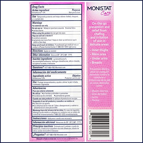 Monistat Chafing Relief Powder Gel, Anti-Chafe Protection, Fragrance Free Chafing Gel, 1.5 Oz, 1 Pack Monistat buy supplements canada