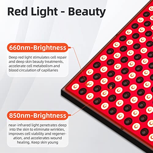 TherapSky Red Light Therapy Device 45W LED Red Infrared Light Therapy Lamp w/Remote Control and Timer therapsky buy supplements canada