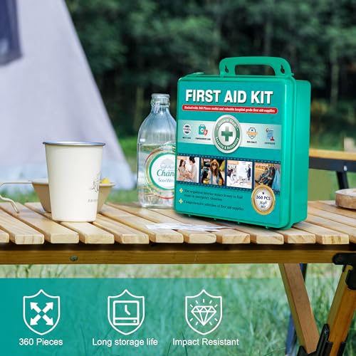 General Medi 360 Pieces Hardcase First Aid Kit - Comprehensive Large First Aid Box General Medi buy supplements canada