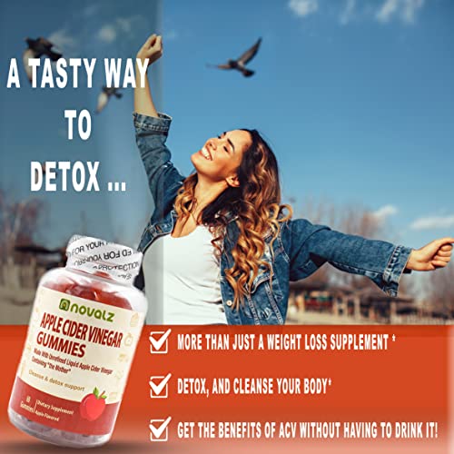 NOVALZ Apple Cider Vinegar Gummies for Weight Control, Detox, & Cleanse, 500mcg ACV NOVALZ buy supplements canada