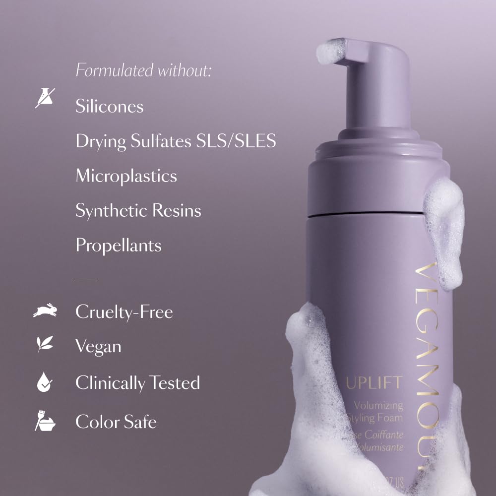 VEGAMOUR UPLIFT Volumizing Styling Foam, For fine, flat & thinning hair, Provides Volume & Resists Humidity, Non Sticky Formula, Bouncy Soft Hair VEGAMOUR buy supplements canada