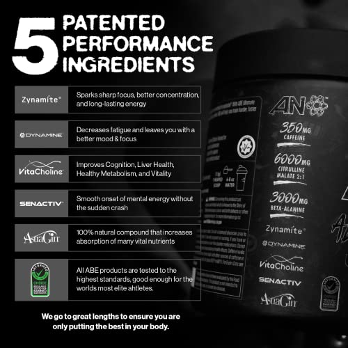 ABE Pre Workout Powder - All Black Everything Pre Workout Energy Drink with Citrulline ABE all black everything buy supplements canada