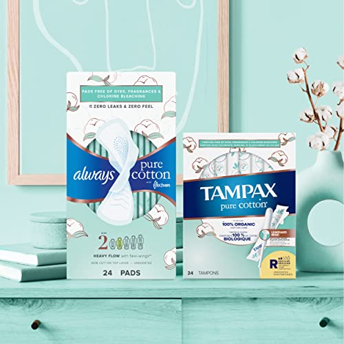 TAMPAX Pure 100% Organic Cotton Core Super Absorbency Tampons - 24 ct Tampax buy supplements canada