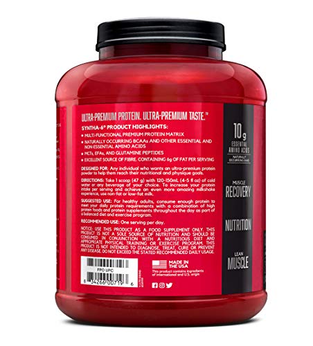 BSN SYNTHA-6 Whey Protein Powder with Micellar Casein, Milk Protein Isolate Powder BSN buy supplements canada