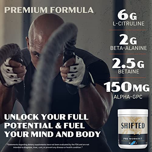 SHIFTED Premium Pre Workout Powder, Energy & Focus Supplement with Creatine Monohydrate SHIFTED buy supplements canada