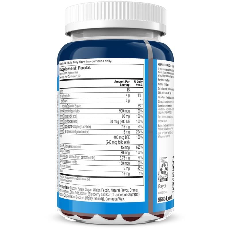 One A Day Men’s Daily Essentials Multivitamin Gummies, Multivitamin for Men, Bone Health, Zinc, Raspberry Natural Flavor, 120 Gummies ONE A DAY buy supplements canada