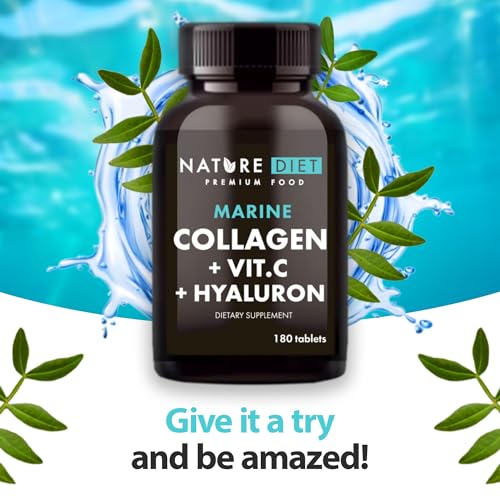 Nature Diet - Marine Collagen with Hyaluronic Acid and Vitamin C, 180 tablets, 500 mg , Peptan F , Fish Collagen Nature Diet buy supplements canada
