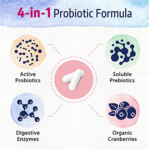 Bonawell Probiotics for Women 100B, with Organic Prebiotic, Cranberry for Feminine Health Bonawell buy supplements canada