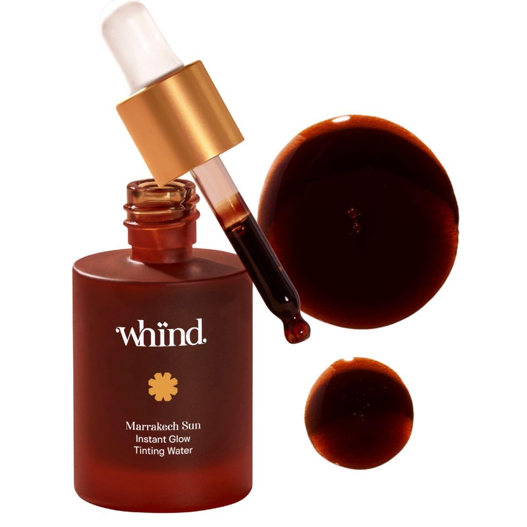 WHIND Marrakech Sun Instant Glow Tinting Water- Self Tanner Face Drops –Bronzing for Face –Lightweight Tanner/Natural Tan- Streak-Free Glow – Tan Drops for Radiant Skin - 1oz / 30ml WHIND buy supplements canada
