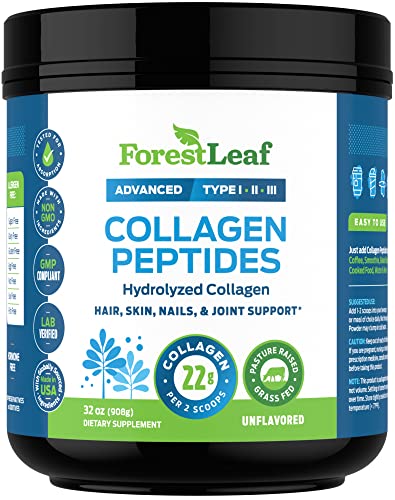 Collagen Peptides Powder Unflavored - Hydrolyzed Collagen Protein ForestLeaf buy supplements canada