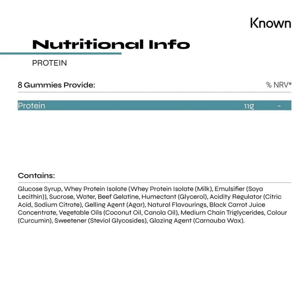 Protein 11g Gummies by Known Nutrition | Help Build and Maintain Healthy Muscle Mass Known buy supplements canada
