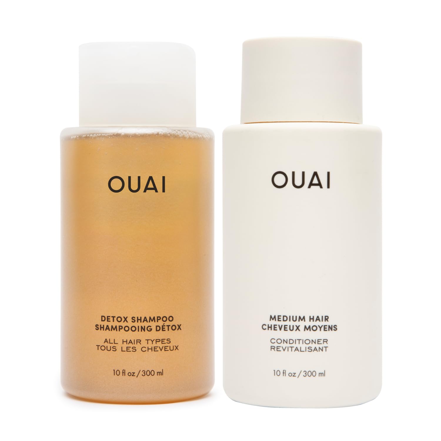 OUAI Detox Shampoo & Medium Hair Conditioner Bundle - Clarifying Shampoo for Build Up, Dirt, Oil, Product and Hard Water & Hydrating Conditioner for Medium Hair (2 Count) OUAI buy supplements canada