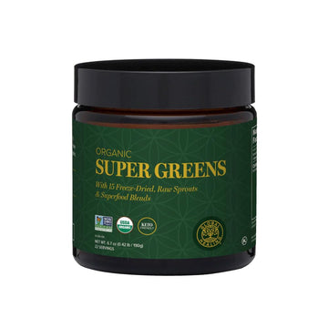 Global Healing Organic Super Greens Powder Blend - Greens Superfood Powder with 15 Raw Whole Sprouts - Delicious Green Juice Smoothie Mix for Daily Nutrition - Non-GMO, Gluten-Free Greens Supplements Global Healing Center buy supplements canada