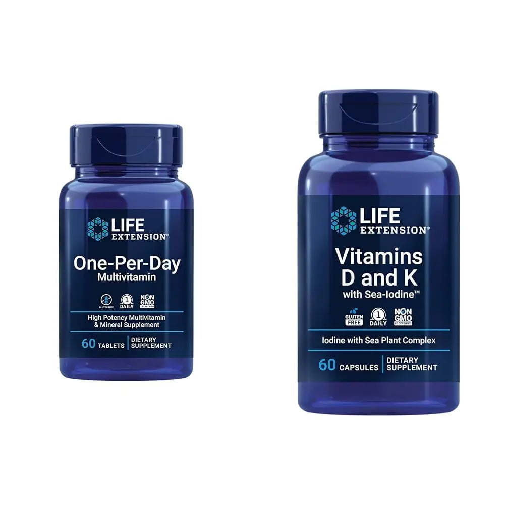 Life Extension One-Per-Day Multivitamin – Packed with Over 25 Vitamins, Minerals & Plant Extracts & Vitamins D and K with Sea-Iodine, Vitamin D3, Vitamin K1 and K2, Iodine Life Extension buy supplements canada
