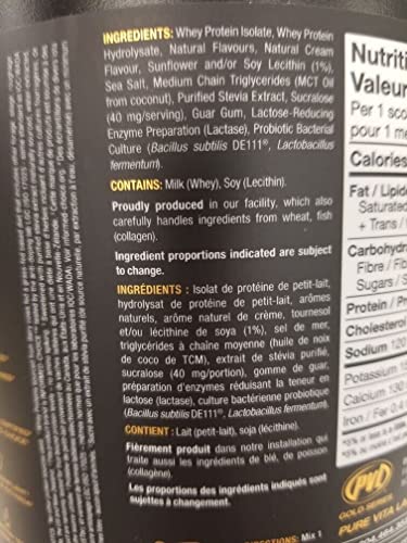PVL ISO Gold – Grass Fed - Premium Isolate 100% Whey Protein Shake - Orange Krush'd - 908 g PVL buy supplements canada
