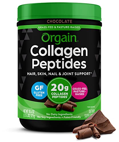 Orgain Hydrolyzed Collagen Powder, 20g Grass Fed Collagen Peptides, Chocolate Orgain buy supplements canada
