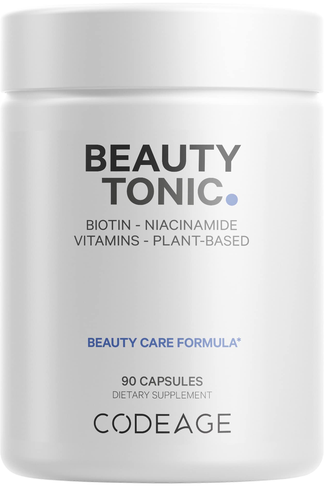 Codeage Biotin Supplement with Vitamin C, Vitamin E, Vitamin B6, Niacin, Folate, Organic Food Blend, Phytoceramides, Astaxanthin, Selenium - Beauty Tonic - Hair, Skin, and Nail Support - Vegan, 90 Ct Codeage buy supplements canada