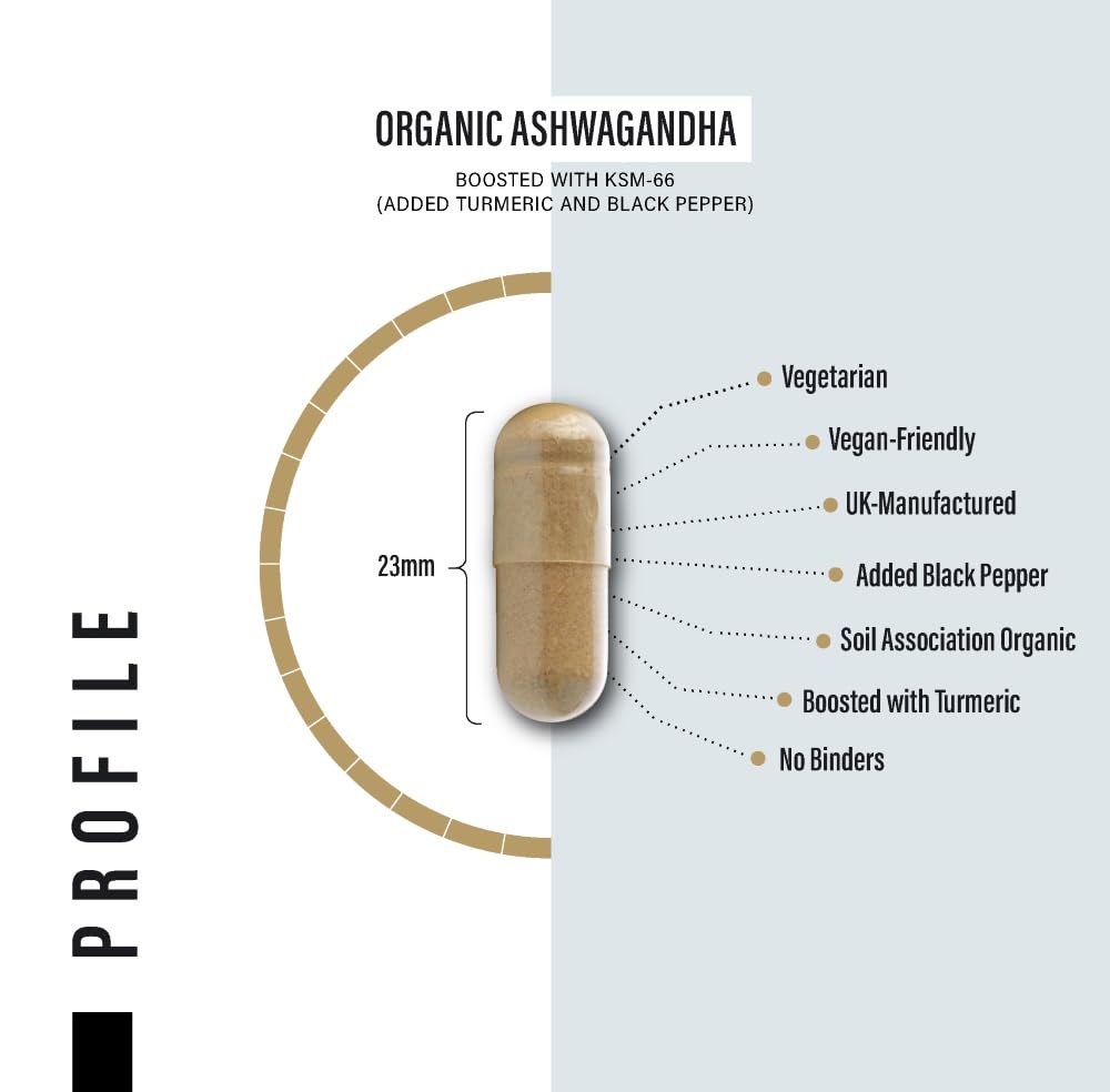 Organic Ashwagandha Capsules 1200mg Boosted with 100mg of Organic KSM-66 SS Sport Supplies buy supplements canada