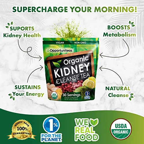 Opportuniteas Organic Kidney Detox Tea- Matcha Green Tea, Cranberry, Lemon & Ginger Opportuniteas buy supplements canada