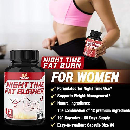 BMVINVOL Night Time Fat Burner 120Capsules, 12-in-1 Powerful Blend of Green Tea BMVINVOL buy supplements canada