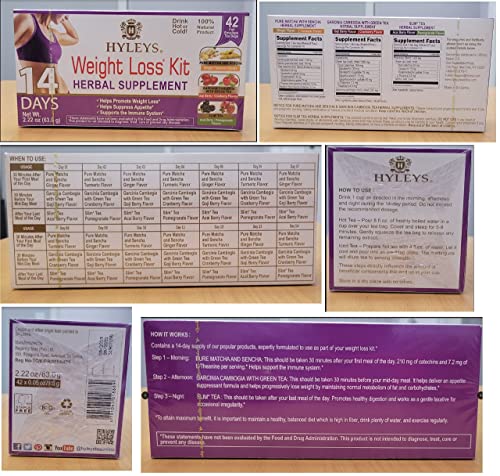 Hyleys 14 Day Weight Loss Tea - 42 Tea Bags (1 Pack), Detox Tea for Cleanse HYLEYS buy supplements canada
