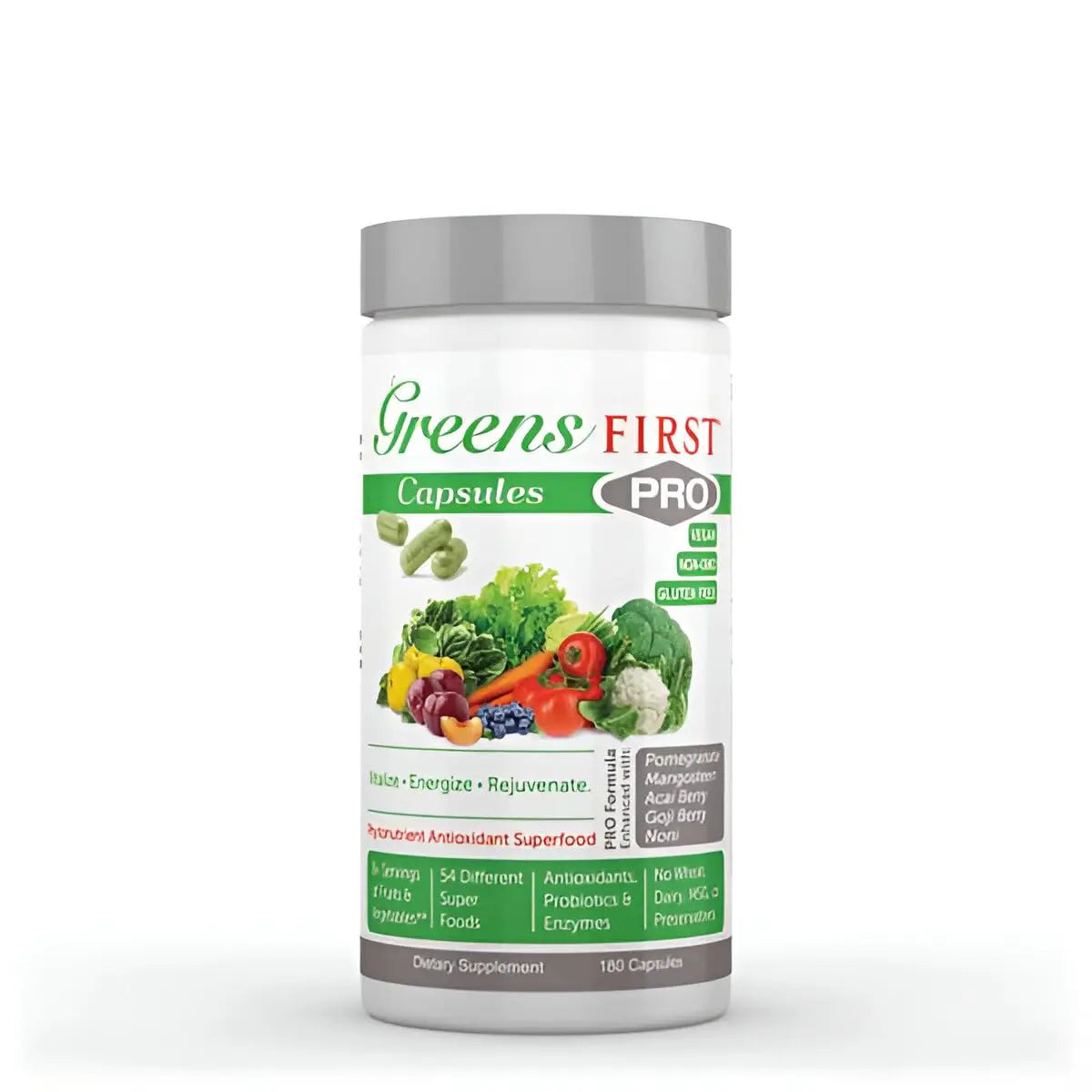 Greens First Phytonutrient Capsules - 49 Antioxidant-Rich Superfoods with Organic Fruits & Veggies, Prebiotics, Probiotics Greens First buy supplements canada