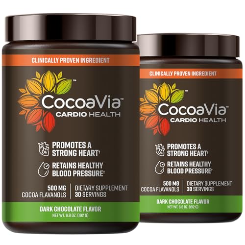 CocoaVia Cardio Health Cocoa Powder, 60 Servings, 500mg Cocoa Flavanols CocoaVia buy supplements canada