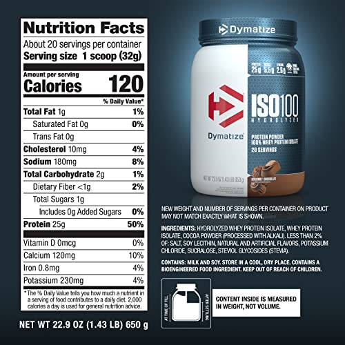 Dymatize ISO100 Hydrolyzed Protein Powder, 100% Whey Isolate , 25g of Protein, 5.5g BCA Dymatize buy supplements canada