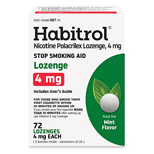 Habitrol Nicotine Lozenges 4 mg Mint Flavor - 72 Count – Stop Smoking Aid Habitrol buy supplements canada