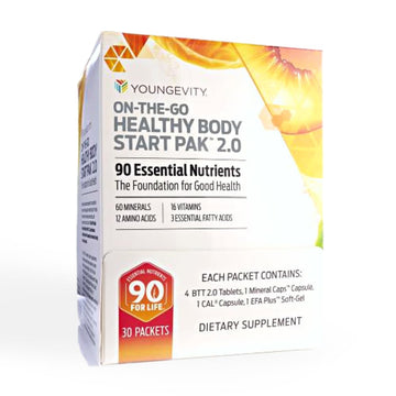 Youngevity On-The-Go Healthy Body Start Pak 2.0 - Includes Multi-Vitamins, Minerals, EFAs, & Amino Acids | 90 Essential Nutrients | 30-Day Supply Youngevity buy supplements canada