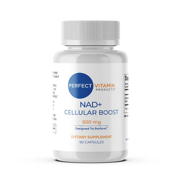 Perfect Vitamin Products NAD+ Cellular Boost – 500mg NMN Supplement for NAD+ Support, Cellular Energy, Brain Clarity & Anti-Aging – Longevity & Recovery Support – 90 Vegan Capsules (30 Servings) Perfect Vitamin Products buy supplements canada