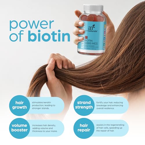 Artnaturals Biotin Gummies for Hair Growth - (100 Gummies - 10000mcg) - Natural Strawberry Artnaturals buy supplements canada