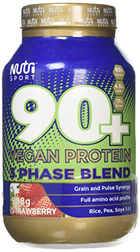 Nutrisport Aspartame Free 90 Plus Vegan Strawberry Protein Powder, 908 g Nutrisport buy supplements canada