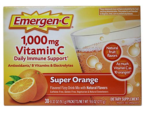 Emergen-C Super Orange Vitamin C - 30 Count (Pack of 4) (Packaging may vary) Emergen-C buy supplements canada