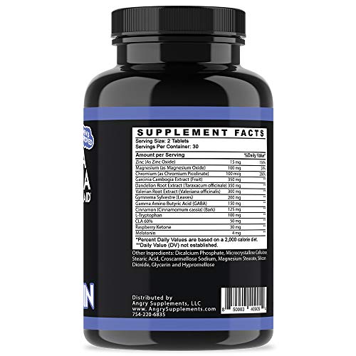 Garcinia Cambogia PM Weight Loss Sleep, All Natural Supplement w/Valerian Root & Melatonin Angry Supplements buy supplements canada