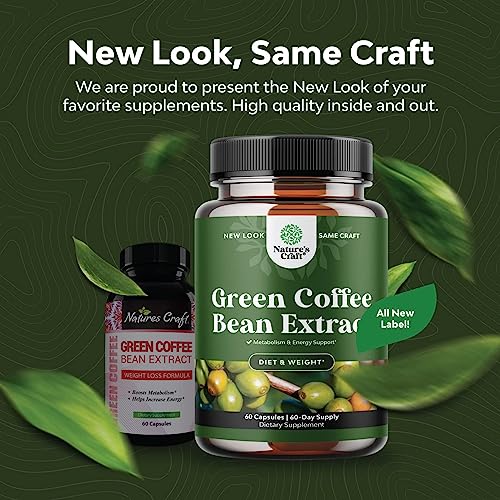 Pure Green Coffee Bean Extract Supplement – Best for Weight Loss Appetite Suppressant Natures Craft buy supplements canada