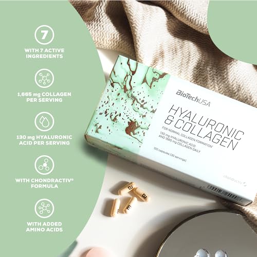 BioTechUSA Hyaluronic&Collagen, Food Supplement Capsules containing Collagen, hyaluronic Acid BioTechUSA buy supplements canada