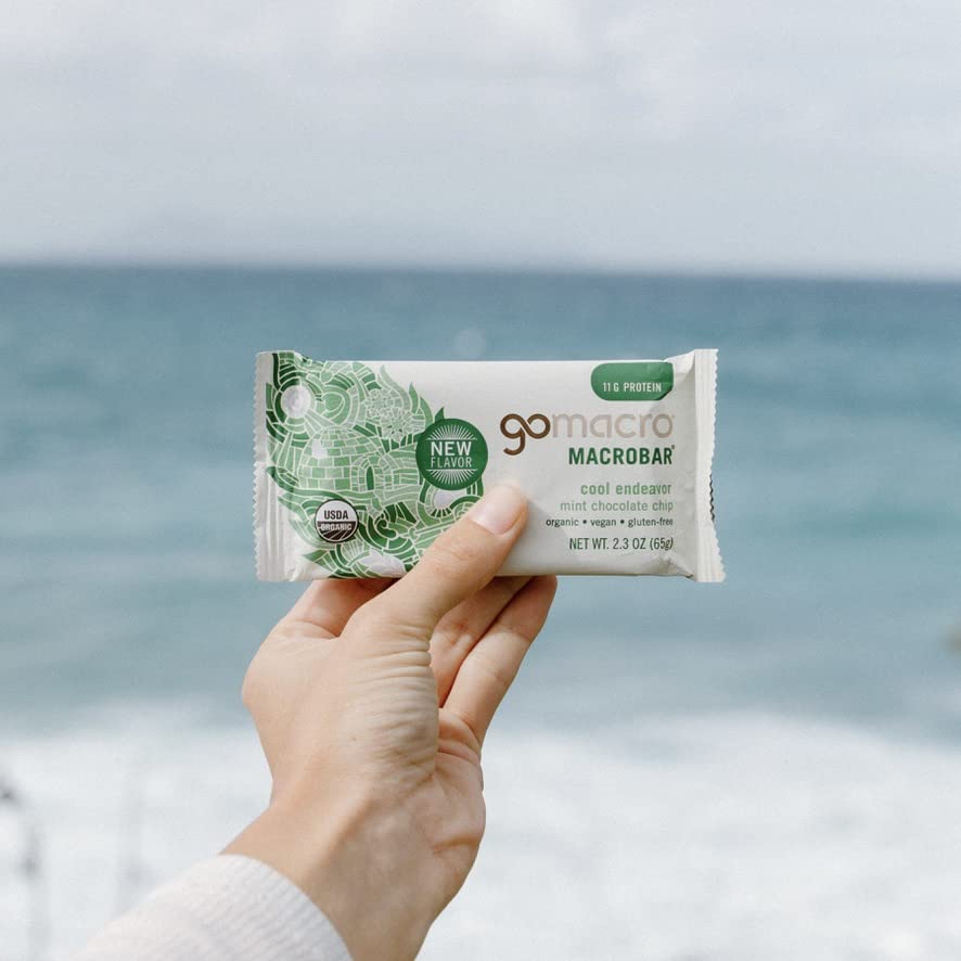 GoMacro MacroBar Organic Vegan Protein Bars - Mint Chocolate Chip, 2.3 Ounce Bars GoMacro buy supplements canada