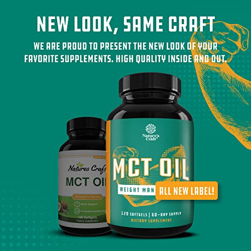 C8 MCT Coconut Oil Softgels - MCT Oil Keto Pills with Caprylic Acid Coconut Oil Natures Craft buy supplements canada