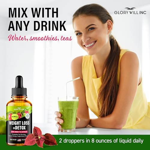 Glory Will Inc Weight Loss Drops Natural Detox Made in USA - Diet Drops for Fat Loss healthsupps.co.uk buy supplements canada
