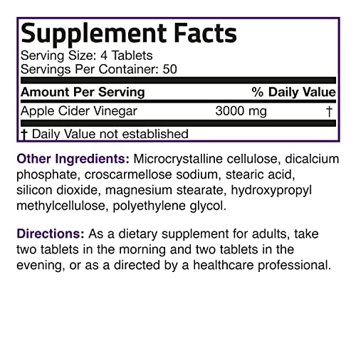 Bronson Apple Cider Vinegar 3000 MG per Serving Extra Strength - Non-GMO, 200 Vegetarian Bronson buy supplements canada