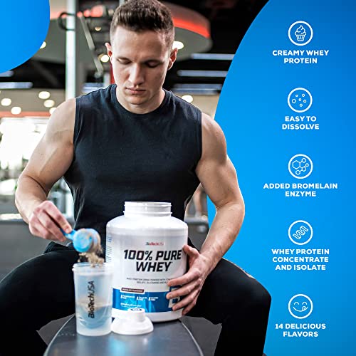 BioTechUSA 100% Pure Whey | Protein Powder with BCAA and Glutamine | Gluten-Free, Palm Oil Free BioTechUSA buy supplements canada