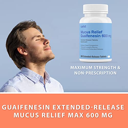 Curist Guaifenesin 600 mg Extended Release Tablets (300 Dye-Free Tablets) - Expectorant Curist buy supplements canada