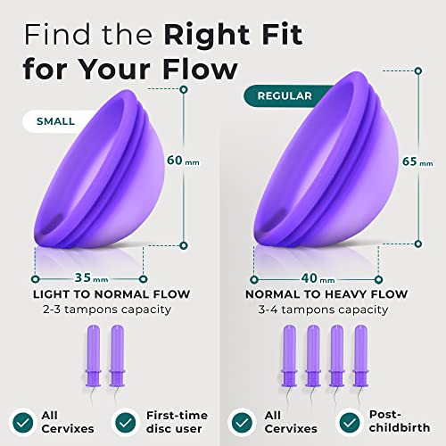 Ecoblossom Menstrual Original Disc - Set of 2 Reusable Period Discs Regular (Small & Large (Pack of 2)) EcoBlossom buy supplements canada